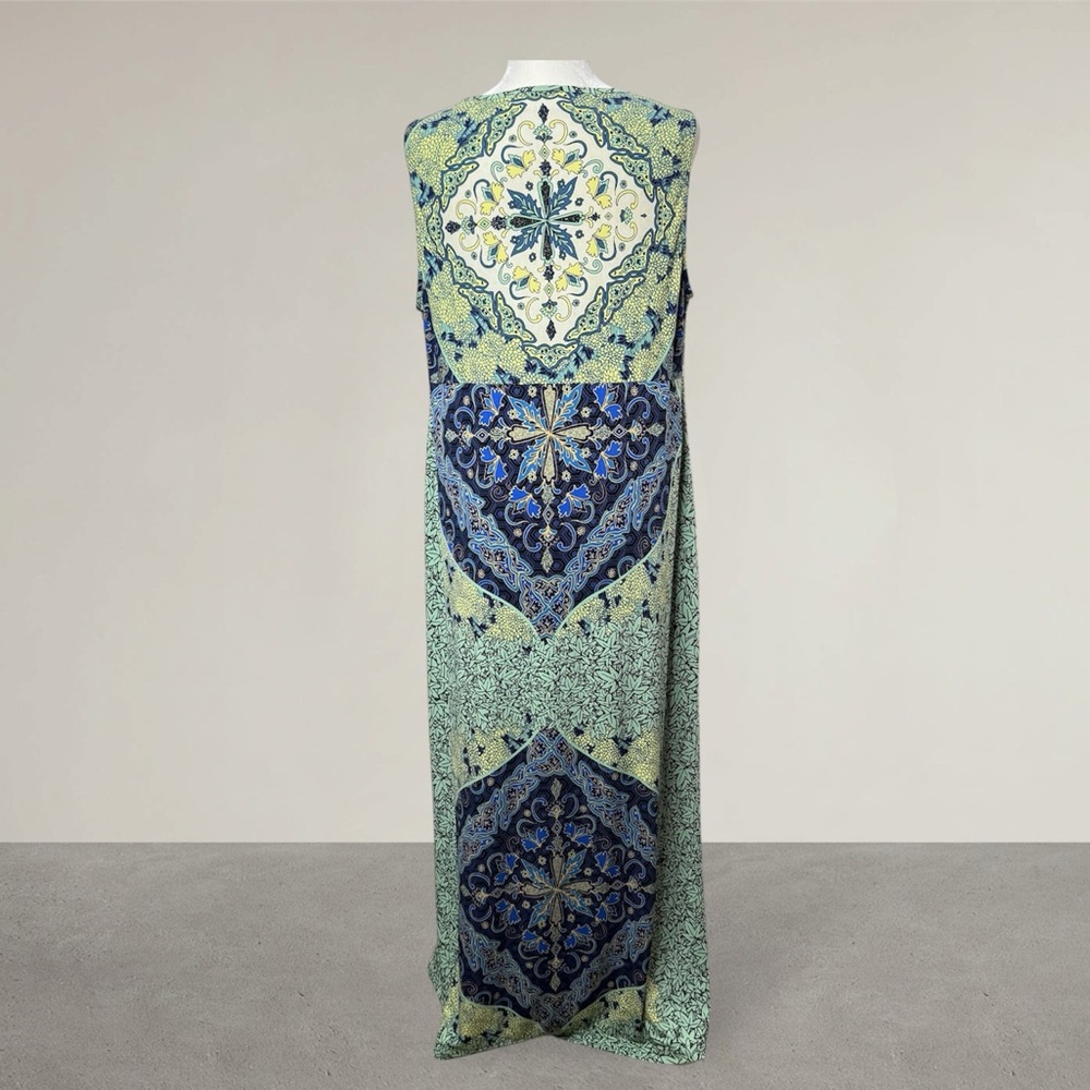 Chico’s Mediterranean Waves Long Maxi Dress Chico Size 3=XL - Picture 3 of 11